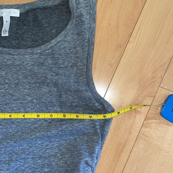 Anthropologie Leith gray scrunch sleeveless dress size medium - Picture 7 of 9